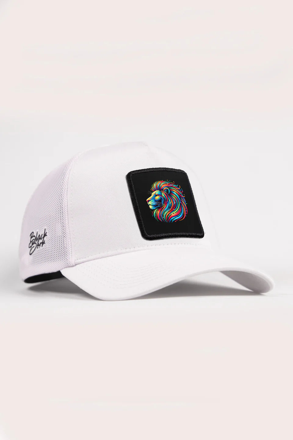 BlackBörk Aslan Logolu Beyaz Trucker Şapka