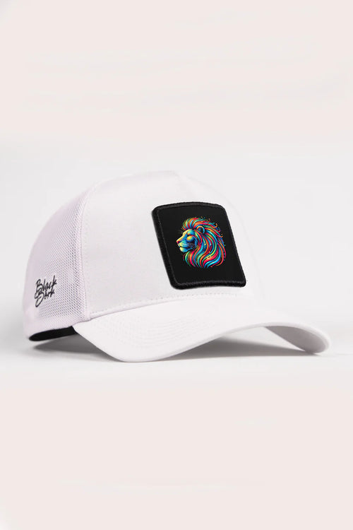 BlackBörk Aslan Logolu Beyaz Trucker Şapka