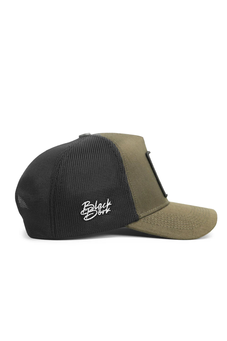 BlackBörk Aslan Logolu Cordura Haki-Siyah Trucker Şapka