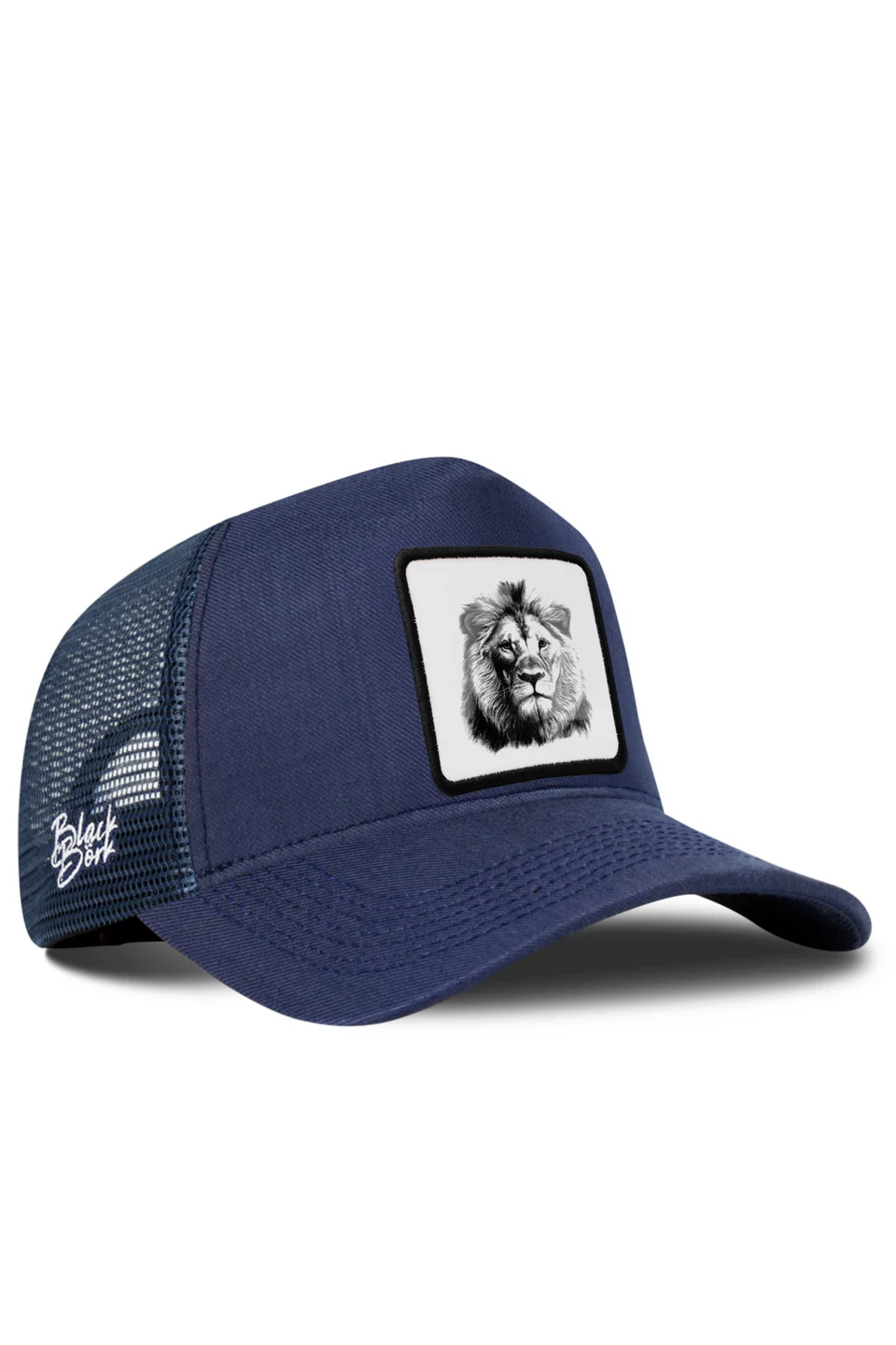 BlackBörk Aslan Logolu Cordura Lacivert Trucker Şapka