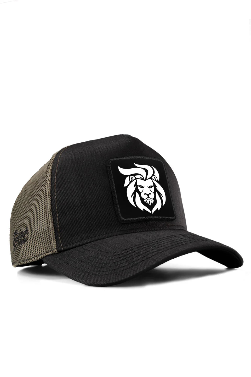 BlackBörk Aslan Logolu Cordura Siyah-Haki Trucker Şapka