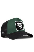 BlackBörk Aslan Logolu Cordura Siyah-Petrol Yeşili Trucker Şapka
