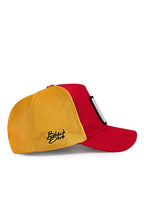 BlackBörk Aslan Logolu Kırmızı-Sarı Trucker Şapka
