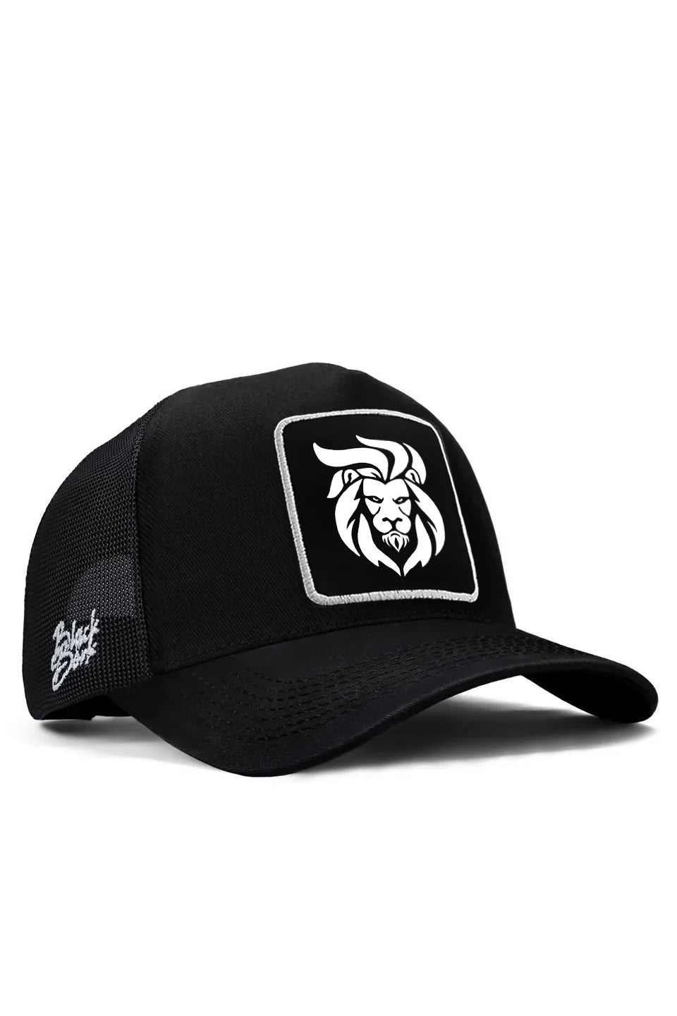BlackBörk Aslan Logolu Siyah Trucker Şapka