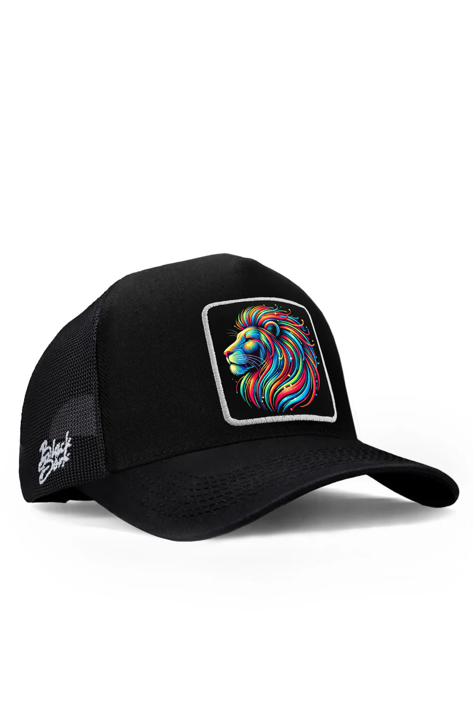 BlackBörk Aslan Logolu Siyah Trucker Şapka