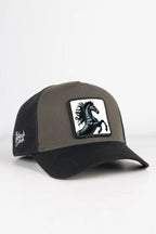BlackBörk At Logolu Siyah-Haki Trucker Şapka