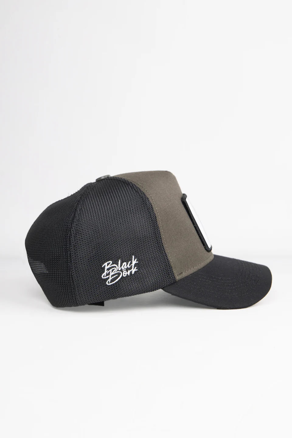 BlackBörk At Logolu Siyah-Haki Trucker Şapka