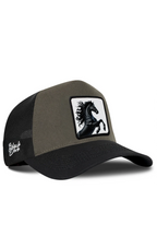BlackBörk At Logolu Siyah-Haki Trucker Şapka