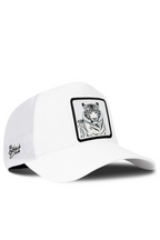 BlackBörk Bengal Kaplan Logolu Beyaz Trucker Şapka