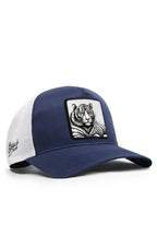 BlackBörk Bengal Kaplan Logolu Cordura Lacivert-Beyaz Trucker Şapka