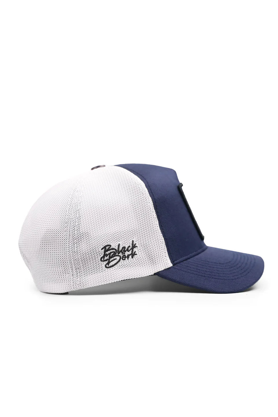 BlackBörk Bengal Kaplan Logolu Cordura Lacivert-Beyaz Trucker Şapka