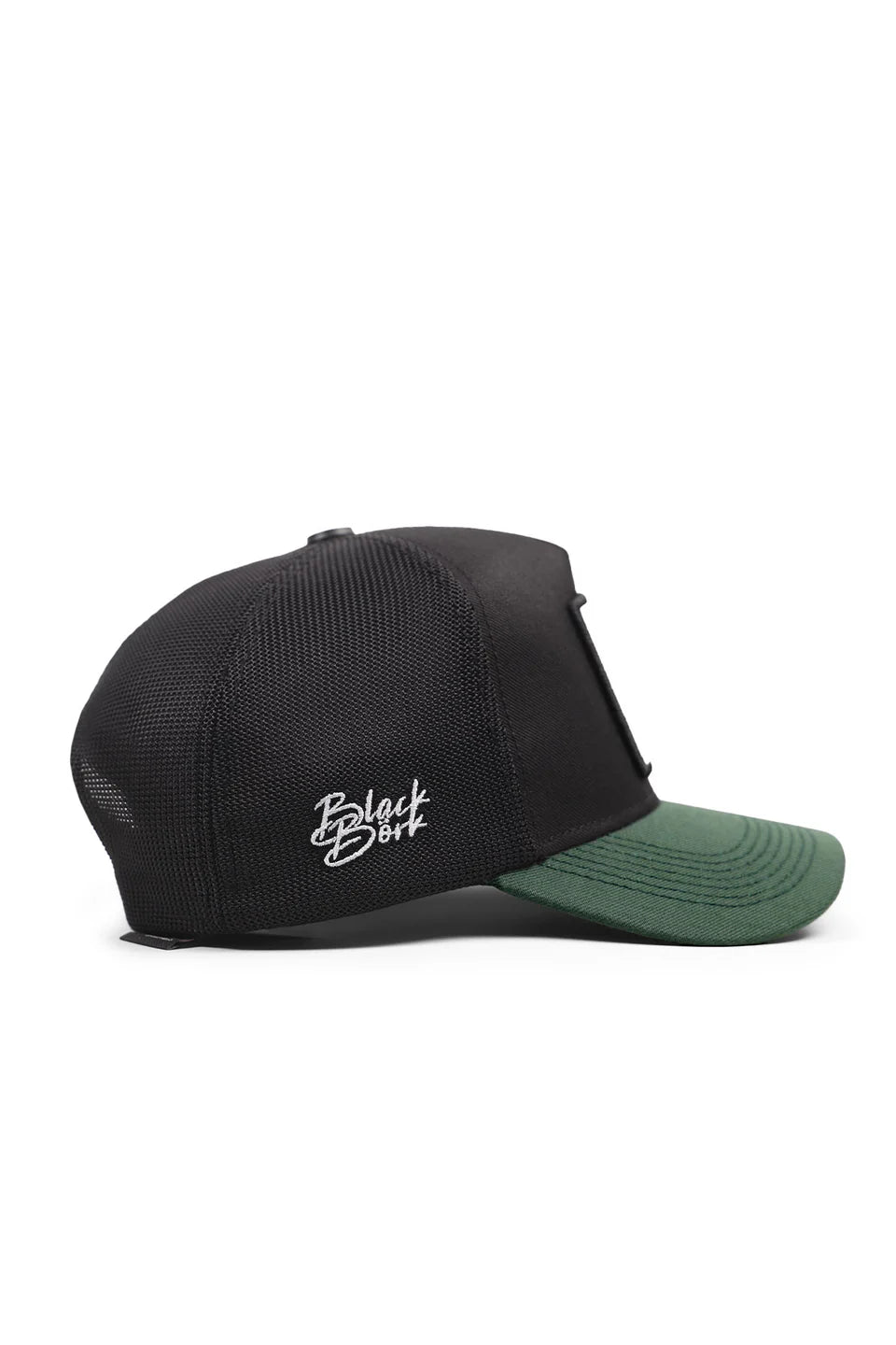 BlackBörk Boğa Logolu Cordura Petrol Yeşili-Siyah Trucker Şapka