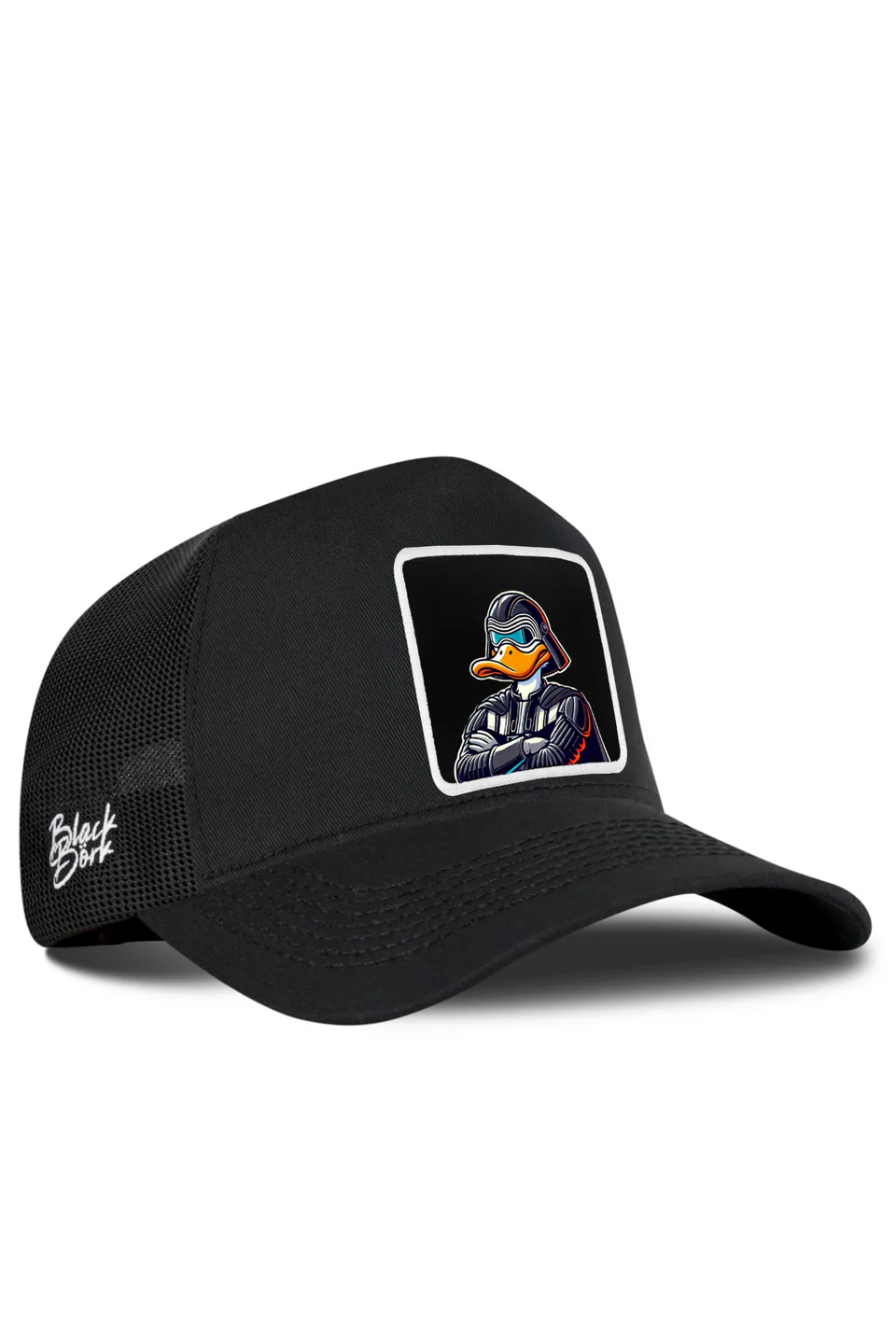 BlackBörk Duckside Logolu Siyah Trucker Şapka
