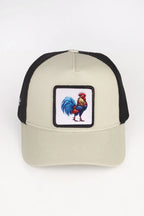 BlackBörk Horoz Logolu Bej-Siyah Trucker Şapka
