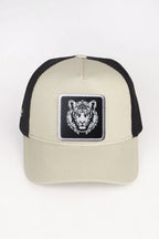 BlackBörk Kaplan Logolu Bej-Siyah Trucker Şapka