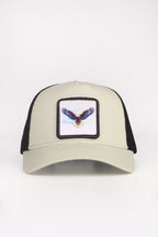BlackBörk Kartal Logolu Bej-Siyah Trucker Şapka