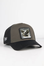 BlackBörk Kartal Logolu Siyah-Haki Trucker Şapka