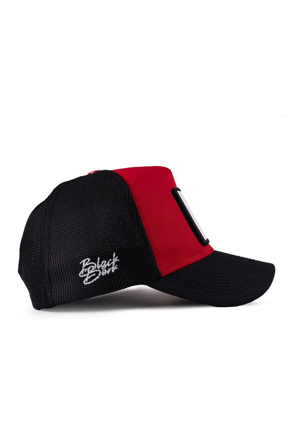 BlackBörk Kartal Logolu Siyah-Kırmızı Trucker Şapka