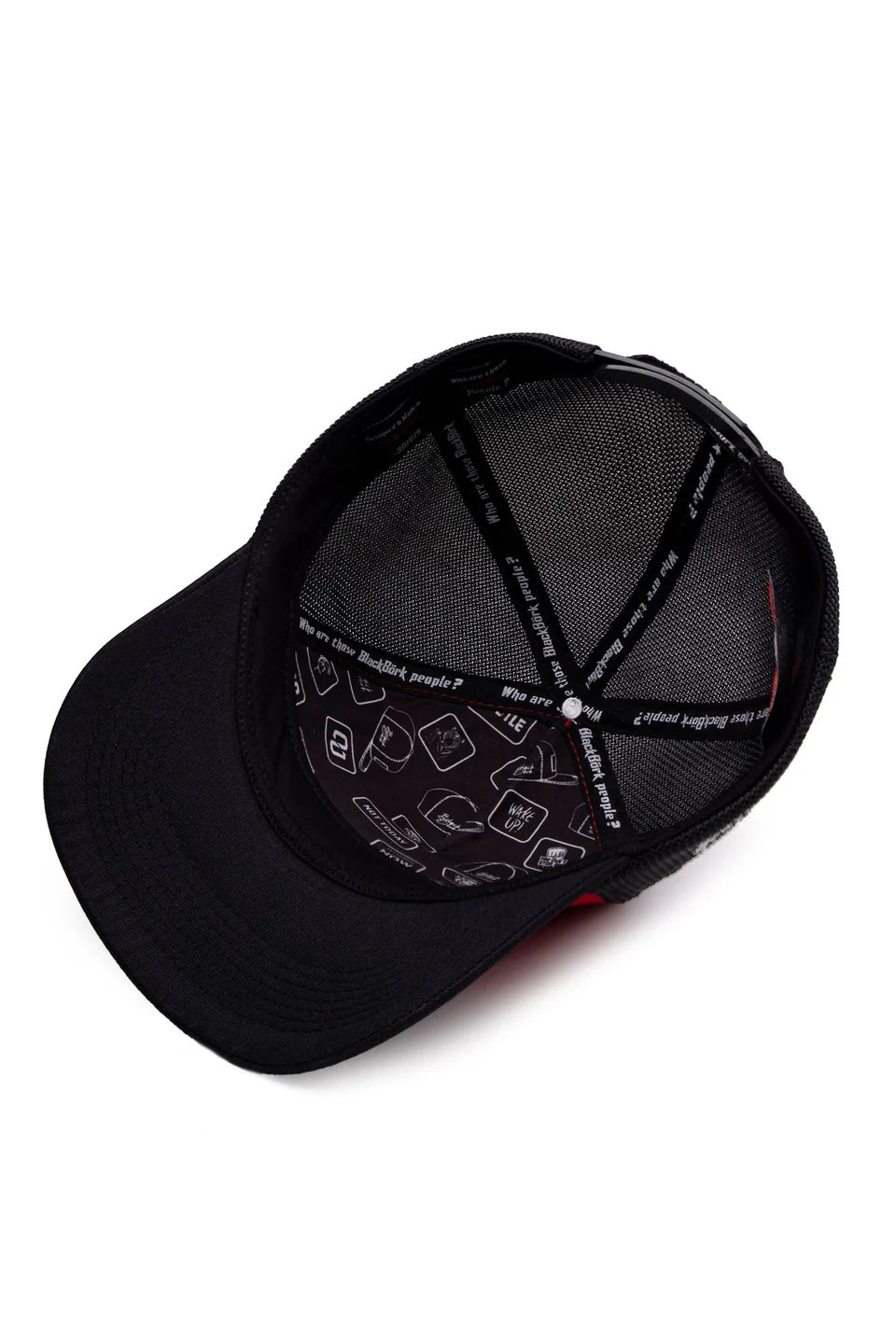 BlackBörk Kartal Logolu Siyah-Kırmızı Trucker Şapka