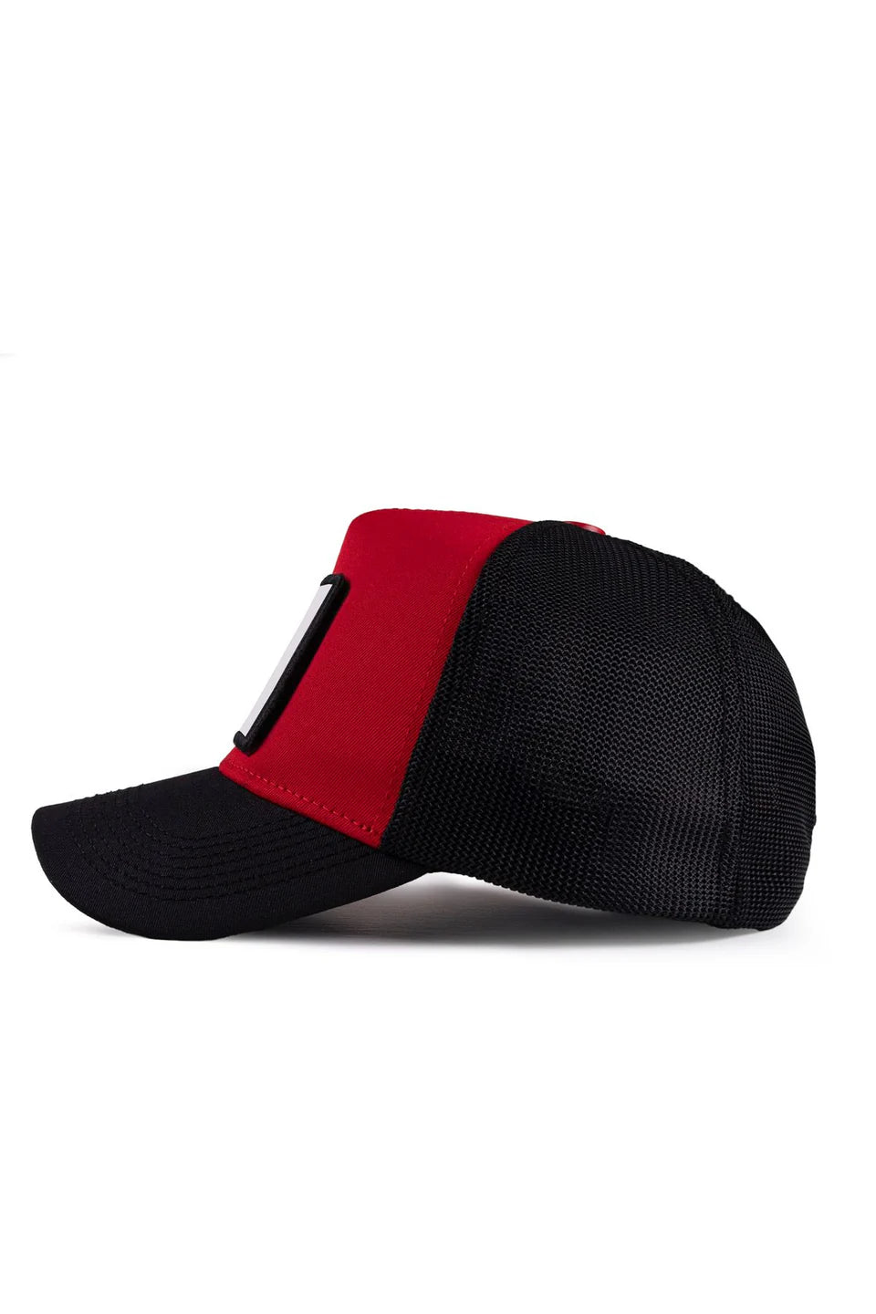 BlackBörk Kartal Logolu Siyah-Kırmızı Trucker Şapka
