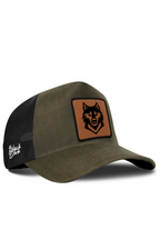 BlackBörk Kurt Logolu Cordura Haki-Siyah Trucker Şapka