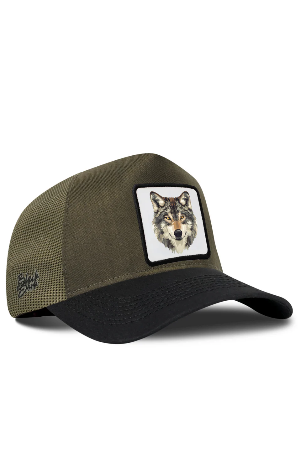 BlackBörk Kurt Logolu Cordura Siyah-Haki Trucker Şapka