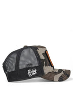 BlackBörk Kurt Logolu Kamuflaj-Siyah Trucker Şapka