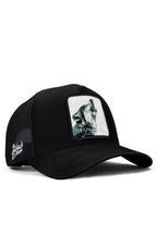 BlackBörk Kurt Logolu Siyah Trucker Şapka