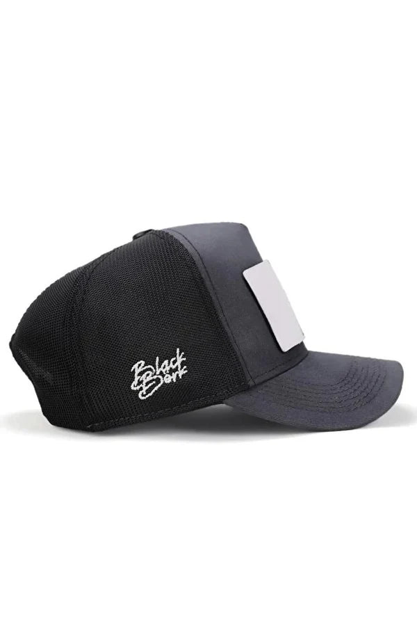 BlackBörk Limited Edition Logolu Antrasit-Siyah Trucker Şapka