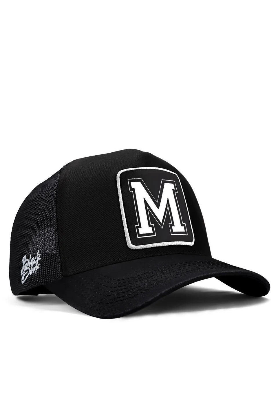 BlackBörk M Harf Logolu Siyah Trucker Şapka