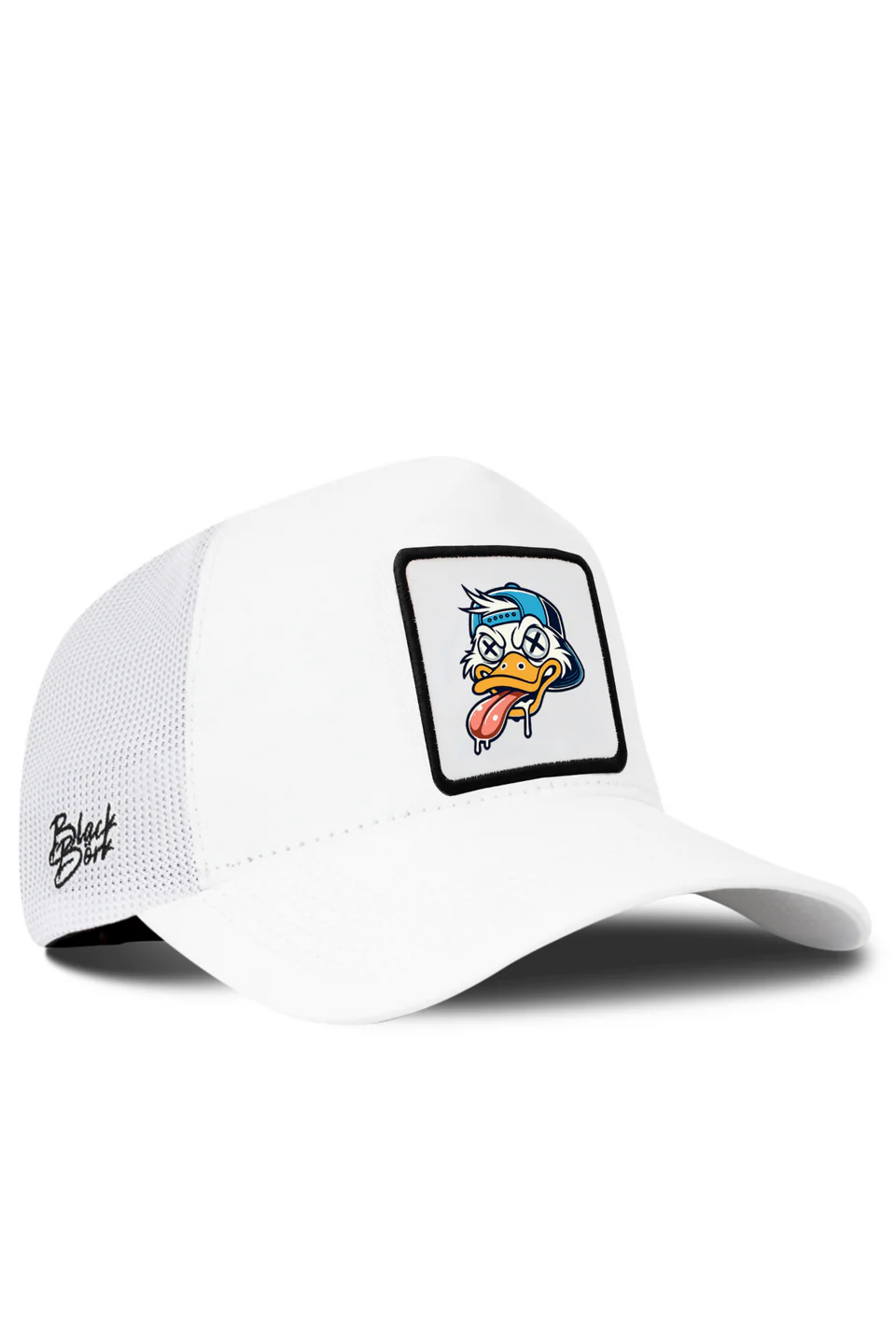 BlackBörk Ördek Logolu Beyaz Trucker Şapka