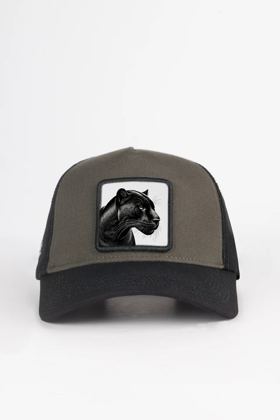 BlackBörk Panter Logolu Siyah-Haki Trucker Şapka