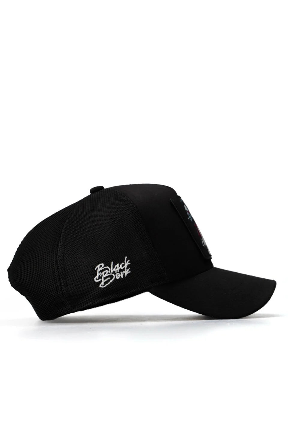 BlackBörk Panter Logolu Siyah Trucker Şapka