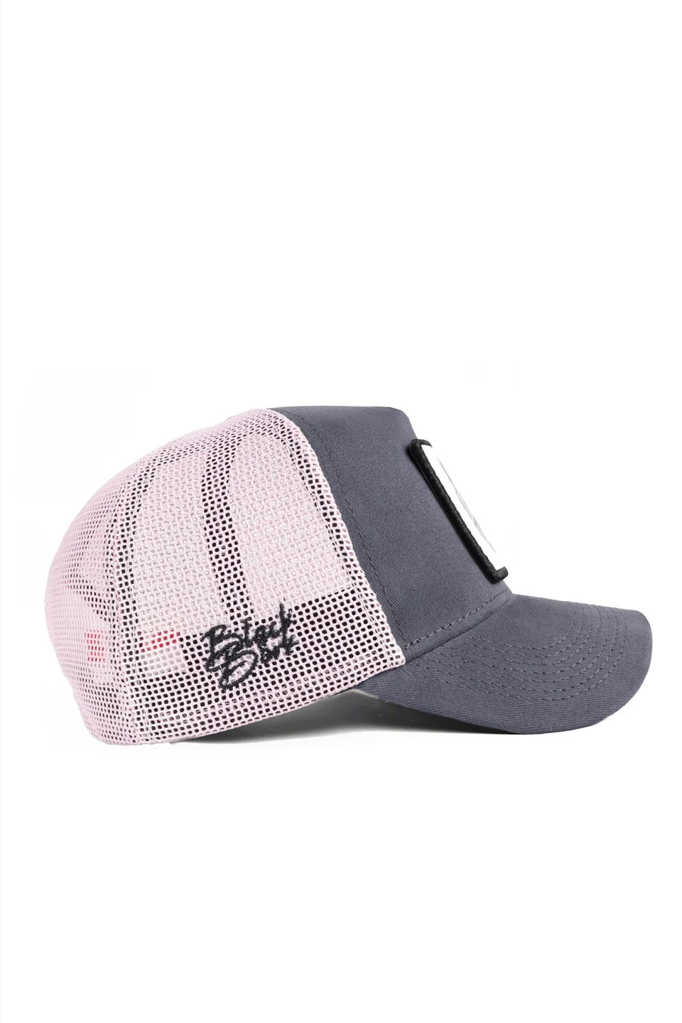 BlackBörk Positive Logolu Antrasit-Pembe Trucker Şapka