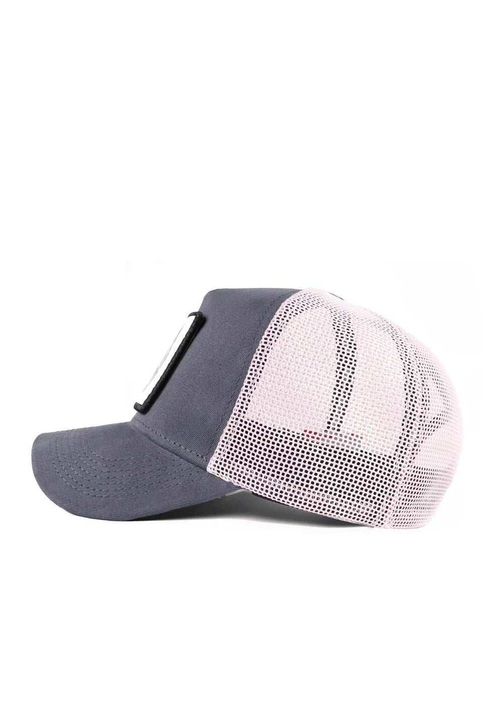 BlackBörk Positive Logolu Antrasit-Pembe Trucker Şapka