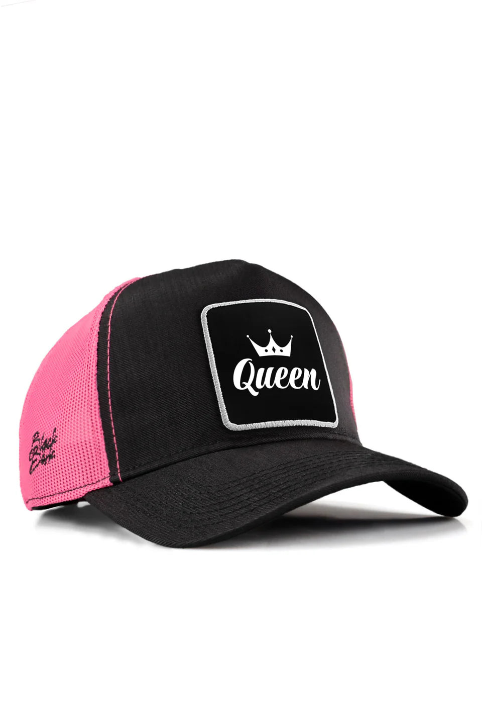 BlackBörk Queen Logolu Cordura Siyah-Pembe Trucker Şapka