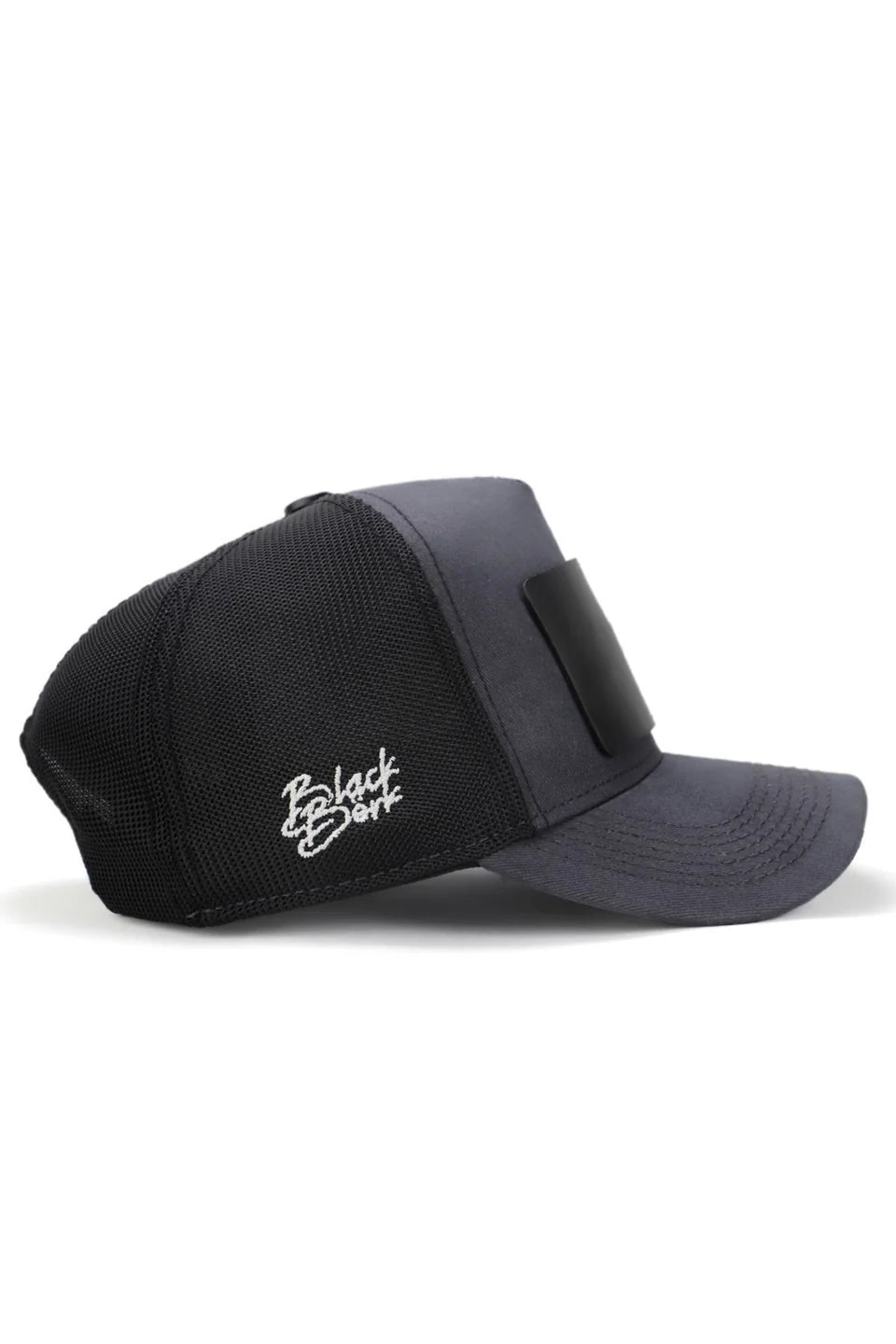 BlackBörk Saygı - 2 Kaan Lisanlı Antrasit-Siyah Trucker Şapka