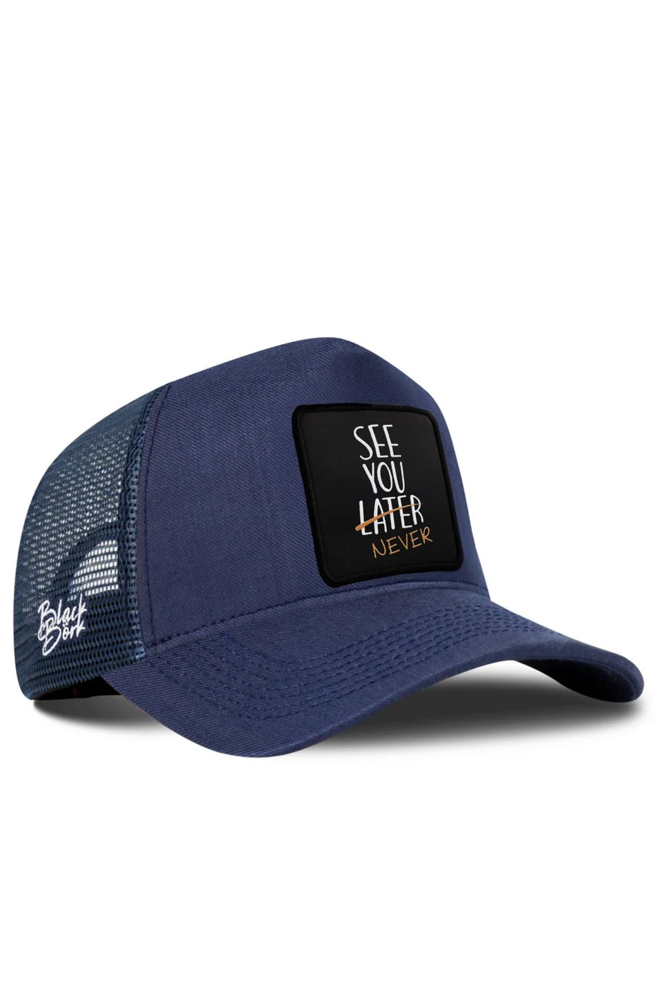 BlackBörk See You Later Never Logolu Cordura Lacivert Trucker Şapka