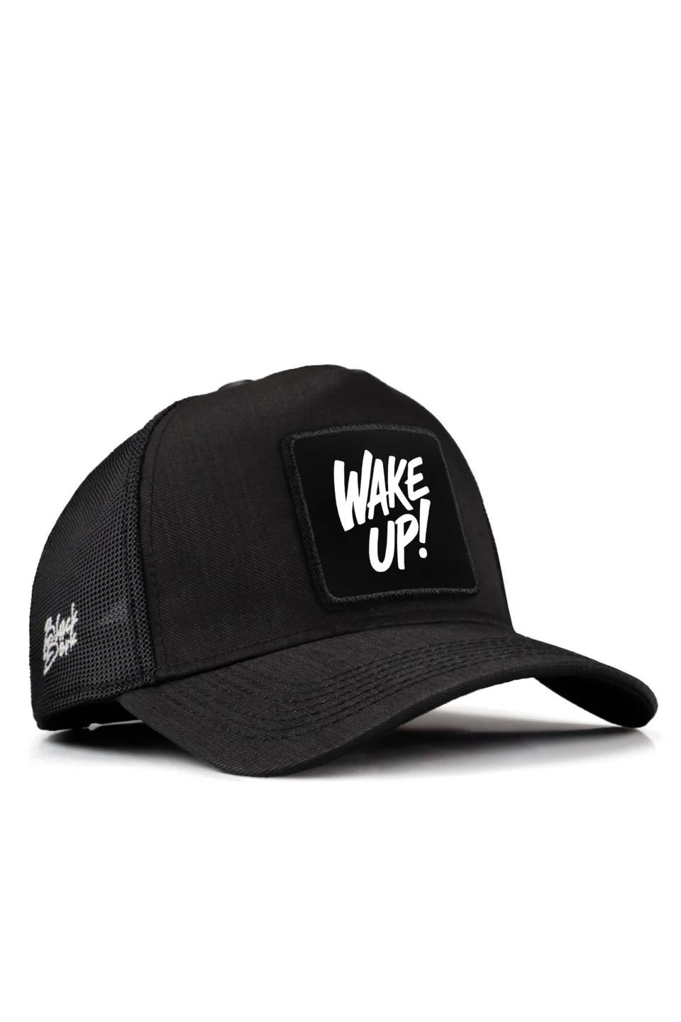BlackBörk Wake Up Logolu Siyah Cordura Trucker Şapka